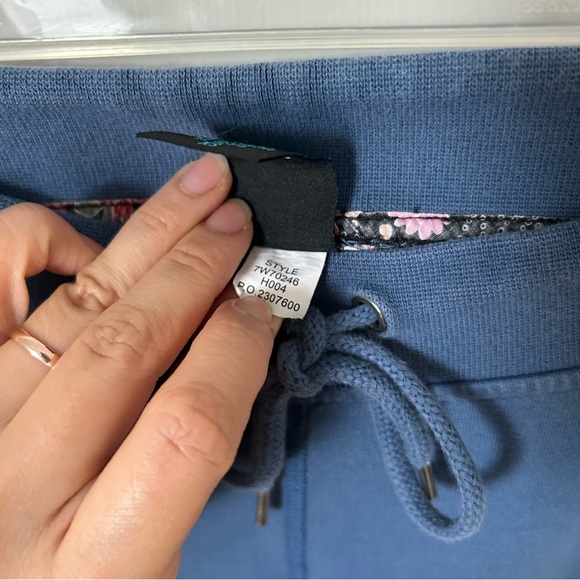 Vintage Y2K Lucky Brand Sweatpants Blue Love Is For Everyone Birds XS Drawstring - Picture 5 of 10